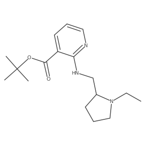 Tert-butyl 2-{[(1-ethylpyrrolidin-2-yl)methyl]amino}pyridine-3-carboxylate结构式