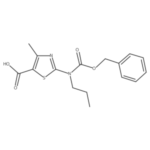 2-{[(Benzyloxy)carbonyl](propyl)amino}-4-methyl-1,3-thiazole-5-carboxylic acid结构式