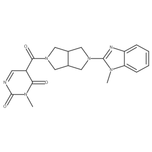 3-methyl-5-[2-(1-methylbenzimidazol-2-yl)-1,3,3a,4,6,6a-hexahydropyrrolo[3,4-c]pyrrole-5-carbonyl]-5H-pyrimidine-2,4-dione Structure