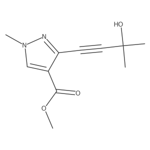 methyl 3-(3-hydroxy-3-methylbut-1-yn-1-yl)-1-methyl-1H-pyrazole-4-carboxylate结构式
