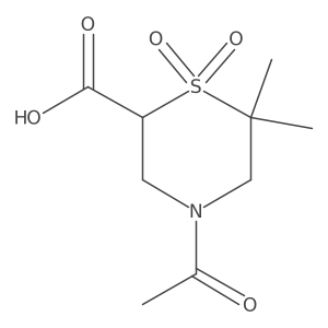 4-Acetyl-6,6-dimethyl-1,1-dioxo-1lambda6-thiomorpholine-2-carboxylic acid结构式