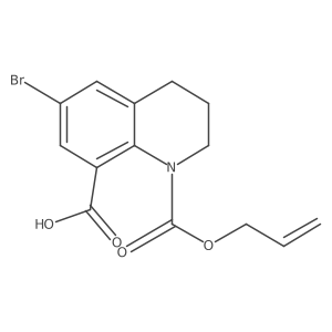 6-Bromo-1-[(prop-2-en-1-yloxy)carbonyl]-1,2,3,4-tetrahydroquinoline-8-carboxylic acid结构式