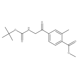 Methyl 4-(2-{[(tert-butoxy)carbonyl]amino}acetyl)-2-methylbenzoate结构式