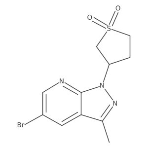 (S)-3-(5-Bromo-3-methyl-1H-pyrazolo[3,4-b]pyridin-1-yl)tetrahydrothiophene 1,1-dioxide Structure