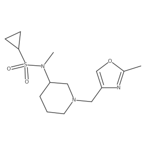 N-methyl-N-{1-[(2-methyl-1,3-oxazol-4-yl)methyl]piperidin-3-yl}cyclopropanesulfonamide结构式