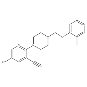 5-Bromo-2-(4-{[(3-methylpyridin-4-yl)oxy]methyl}piperidin-1-yl)pyridine-3-carbonitrile结构式