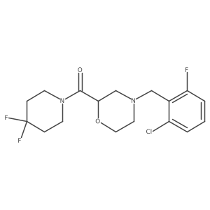 4-[(2-Chloro-6-fluorophenyl)methyl]-2-(4,4-difluoropiperidine-1-carbonyl)morpholine Structure