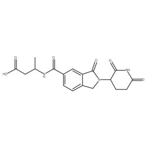 3-[[2-(2,6-Dioxo-3-piperidyl)-3-oxo-isoindoline-5-carbonyl]amino]butanoic acid Structure