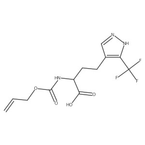 2-{[(prop-2-en-1-yloxy)carbonyl]amino}-4-[3-(trifluoromethyl)-1H-pyrazol-4-yl]butanoic acid Structure