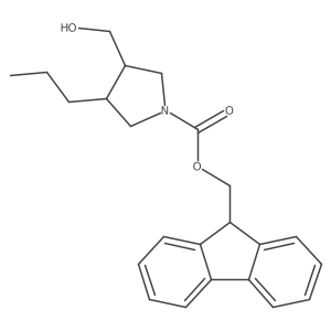 rac-(9H-fluoren-9-yl)methyl (3R,4R)-3-(hydroxymethyl)-4-propylpyrrolidine-1-carboxylate Structure
