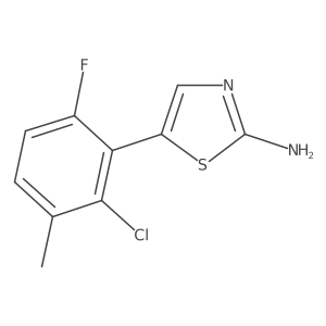 5-(2-Chloro-6-fluoro-3-methylphenyl)thiazol-2-amine结构式