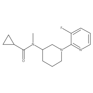 N-[1-(3-fluoropyridin-2-yl)piperidin-3-yl]-N-methylcyclopropanecarboxamide结构式