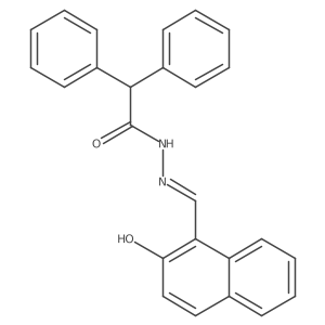 (E)-N'-((2-hydroxynaphthalen-1-yl)methylene)-2,2-diphenylacetohydrazide结构式