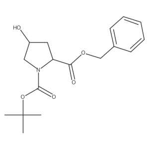 2-Benzyl 1-tert-butyl (2R,4R)-4-hydroxypyrrolidine-1,2-dicarboxylate Structure