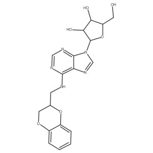 Adenosine, N-[(2,3-dihydro-1,4-benzodioxin-2-yl)methyl]- Structure