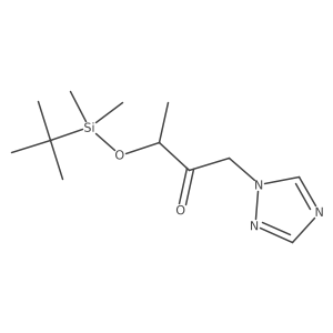 (R)-3-((tert-Butyldimethylsilyl)oxy)-1-(1H-1,2,4-triazol-1-yl)butan-2-one结构式