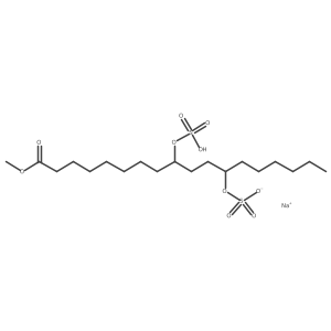 Sodium methyl 9,12(or10,12)bis(sulfooxy)stearate结构式