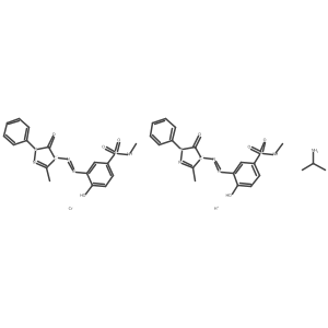 chromium;hydron;4-hydroxy-N-methyl-3-[(3-methyl-5-oxo-1-phenylpyrazol-4-id-4-yl)diazenyl]benzenesulfonamide;propan-2-amine Structure