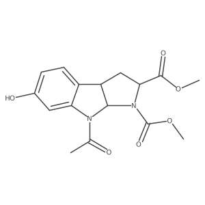 Dimethyl 4-acetyl-6-hydroxy-1,2,3a,8b-tetrahydropyrrolo[2,3-b]indole-2,3-dicarboxylate Structure