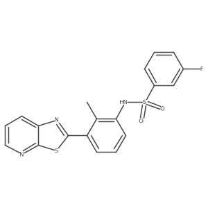 3-fluoro-N-(2-methyl-3-(thiazolo[5,4-b]pyridin-2-yl)phenyl)benzenesulfonamide Structure