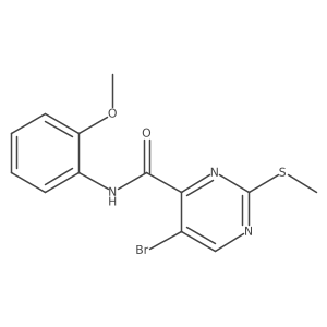 5-bromo-N-(2-methoxyphenyl)-2-(methylsulfanyl)pyrimidine-4-carboxamide Structure