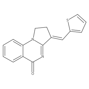 (3E)-3-(thiophen-2-ylmethylidene)-2,3-dihydropyrrolo[1,2-a]quinazolin-5(1H)-one Structure