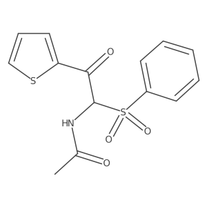 N-[2-oxo-1-(phenylsulfonyl)-2-(thiophen-2-yl)ethyl]acetamide Structure