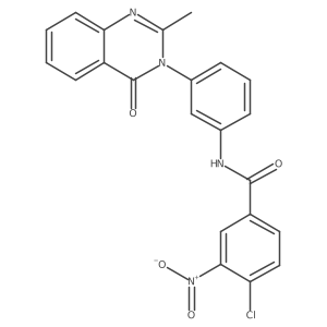 4-chloro-N-(3-(2-methyl-4-oxoquinazolin-3(4H)-yl)phenyl)-3-nitrobenzamide Structure