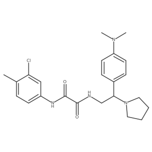N1-(3-chloro-4-methylphenyl)-N2-(2-(4-(dimethylamino)phenyl)-2-(pyrrolidin-1-yl)ethyl)oxalamide Structure