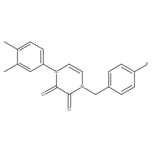 1-(3,4-Dimethylphenyl)-4-[(4-fluorophenyl)methyl]-1,2,3,4-tetrahydropyrazine-2,3-dione Structure