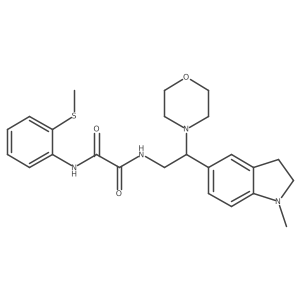 N1-(2-(1-methylindolin-5-yl)-2-morpholinoethyl)-N2-(2-(methylthio)phenyl)oxalamide Structure