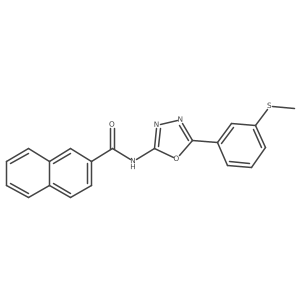 N-(5-(3-(methylthio)phenyl)-1,3,4-oxadiazol-2-yl)-2-naphthamide Structure