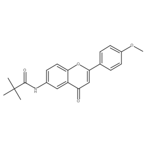 N-[2-(4-methoxyphenyl)-4-oxo-4H-chromen-6-yl]-2,2-dimethylpropanamide Structure