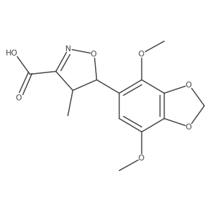 5-(4,7-Dimethoxy-1,3-benzodioxol-5-yl)-4-methyl-4,5-dihydro-1,2-oxazole-3-carboxylic acid Structure