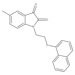 5-methyl-1-[2-(naphthalen-1-yloxy)ethyl]-1H-indole-2,3-dione结构式