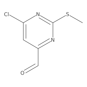 6-Chloro-2-(methylthio)pyrimidine-4-carbaldehyde Structure