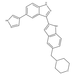 3-[5-(4-Morpholinylmethyl)-1H-indol-2-yl]-5-(1H-pyrazol-4-yl)-1H-indazole Structure