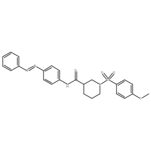 (E)-1-((4-methoxyphenyl)sulfonyl)-N-(4-(phenyldiazenyl)phenyl)piperidine-3-carboxamide Structure