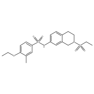 4-ethoxy-N-(2-(ethylsulfonyl)-1,2,3,4-tetrahydroisoquinolin-7-yl)-3-methylbenzenesulfonamide结构式