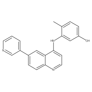 4-Methyl-3-{[6-(pyridin-3-yl)quinolin-4-yl]amino}phenol Structure