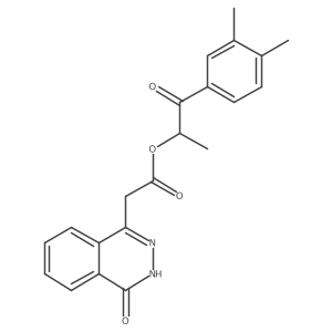 [1-(3,4-dimethylphenyl)-1-oxopropan-2-yl] 2-(4-oxo-3H-phthalazin-1-yl)acetate结构式