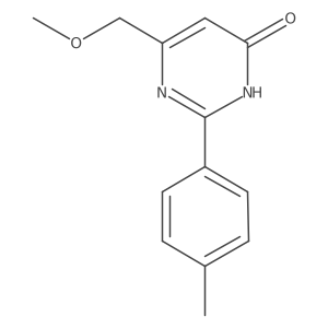 6-Methoxymethyl-2-p-tolyl-pyrimidin-4-ol结构式