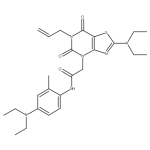 N-(4-fluoro-2-methylphenyl)-1-methyl-2,4-dioxo-3-(2-oxo-2-pyrrolidin-1-ylethyl)-1,2,3,4-tetrahydroquinazoline-6-sulfonamide结构式