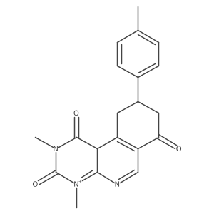2,4-Dimethyl-9-(4-methylphenyl)-8,9,10,10b-tetrahydropyrimido[4,5-c]isoquinolin-4-ium-1,3,7-trione Structure