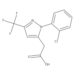 2-(1-(2-chlorophenyl)-3-(trifluoromethyl)-1H-pyrazol-5-yl)acetic acid结构式