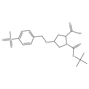 (4R)-1-Boc-4-(4-methylsulfonylbenzyloxy)-L-proline Structure