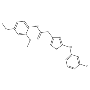 2-{2-[(3-chlorophenyl)amino]-1,3-thiazol-4-yl}-N-(2,4-dimethoxyphenyl)acetamide Structure