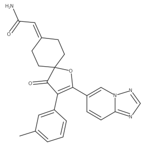 2-(2-([1,2,4]Triazolo [1,5-a]pyridin-6-yl)-4-oxo-3-m-tolyl-1-oxaspiro[4.5]dec-2-en-8-ylidene)acetamide结构式