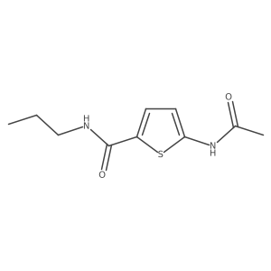 CCCNC(=O)c1ccc(NC(C)=O)s1结构式