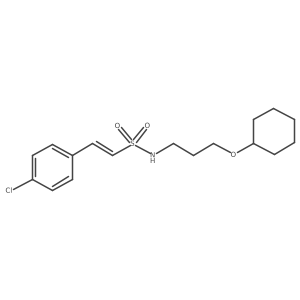2-(4-chlorophenyl)-N-[3-(cyclohexyloxy)propyl]ethene-1-sulfonamide Structure